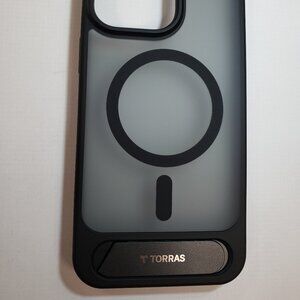 TORRAS Magnetic Case for iPhone 15 Pro Max with Adjustable Kickstand Black
